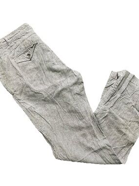 Women’s Dalia Collection White Blue Striped Pants Size 8 Summer